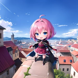 澄み渡った青空の下