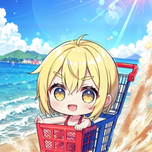 ショッピングカート on ビーチ