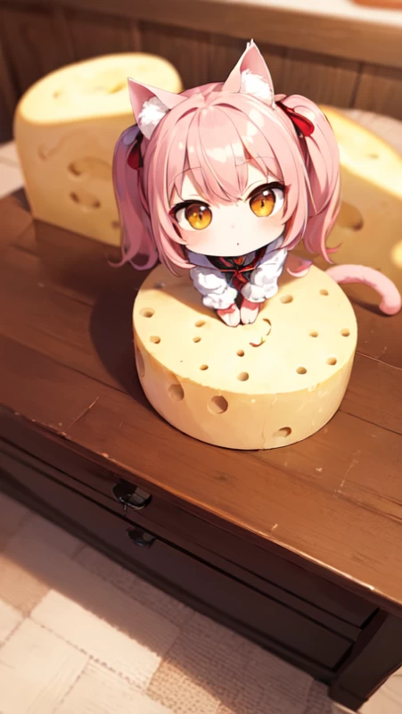 cat and cheese
