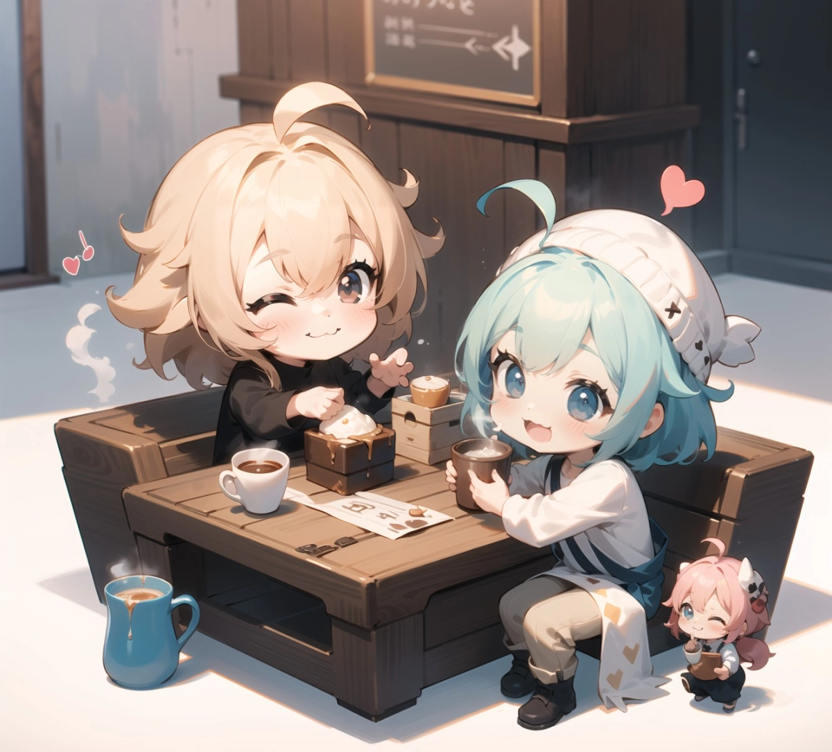 カフェとちびちび店員さん