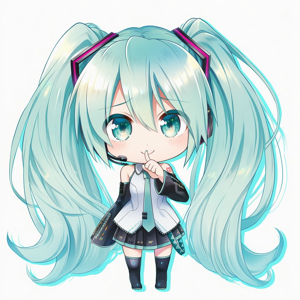 「シーっ」する初音ミク