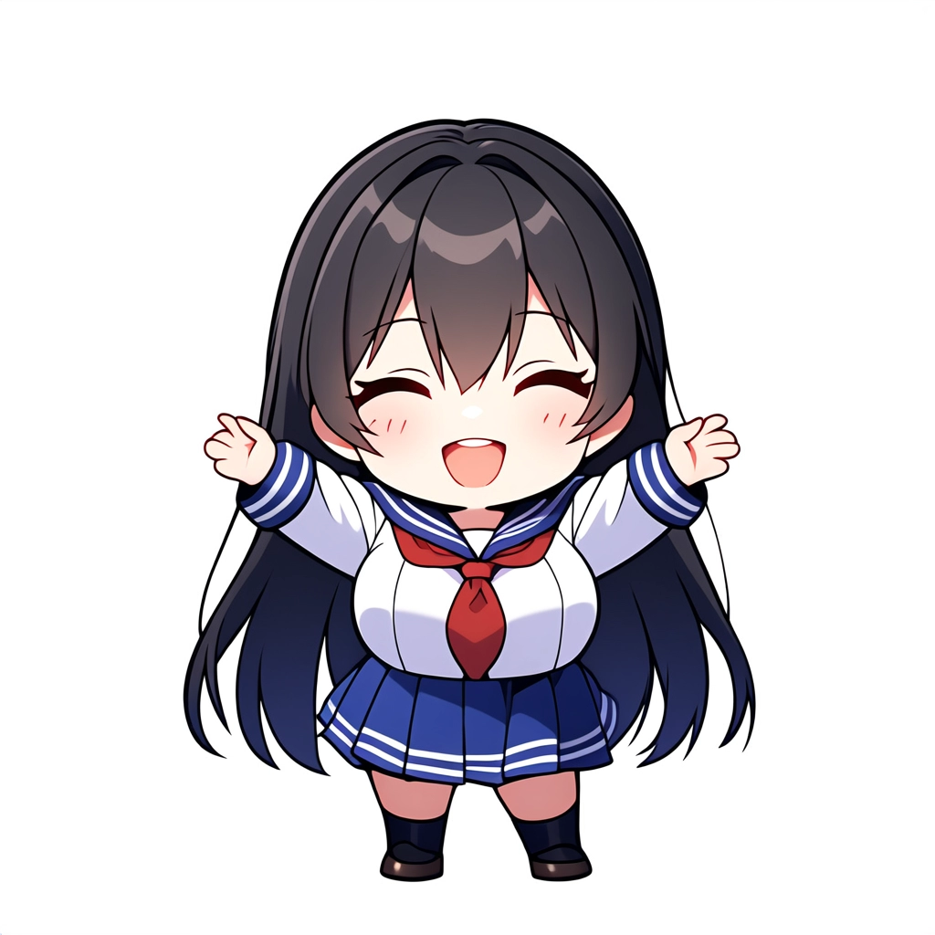 バンザイするJK